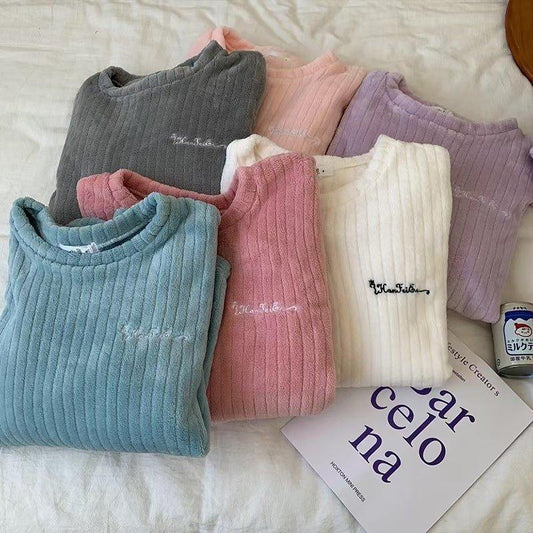 Ensemble pilou rayé : Douceur et confort absolu pour cocooning parfait - Moonight Homewear2