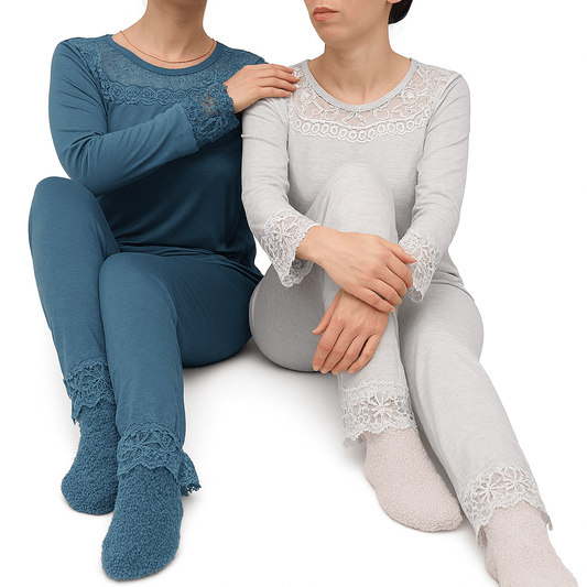 Moonight Grace – Pyjama cocooning en coton doux et dentelle