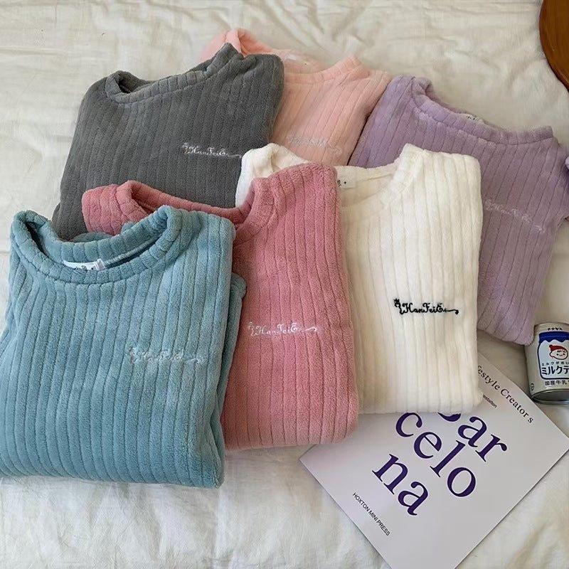 Ensemble pilou rayé : Douceur et confort absolu pour cocooning parfait - Moonight Homewear2