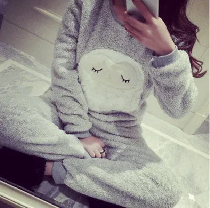 Ensemble Hibou Fluffy : douceur, chaleur et cocooning - Moonight Homewear